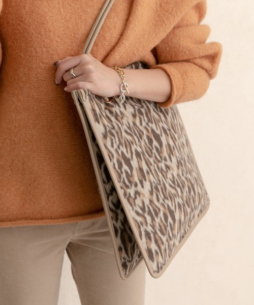 RODE SKO（ロデスコ）の「3ポケットファブリックトートバッグ（トートバッグ・レディース・ブラウン/ブルー/アニマル・ONE）」の21枚目の写真