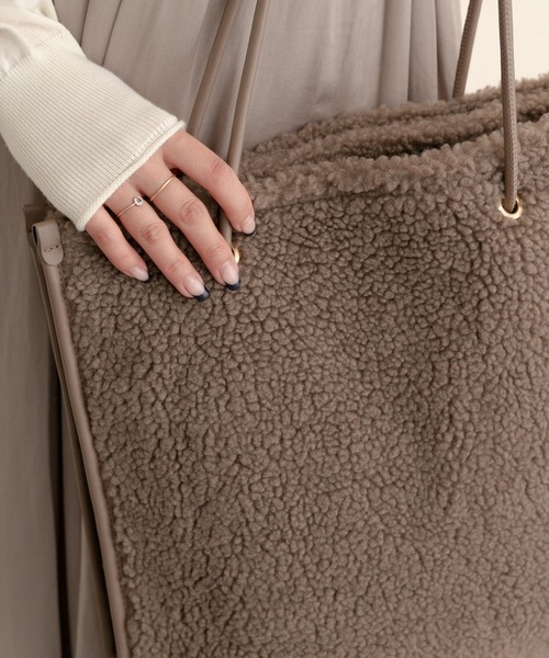 RODE SKO（ロデスコ）の「3ポケットファブリックトートバッグ（トートバッグ・レディース・ブラウン/ブルー/アニマル・ONE）」の4枚目の写真