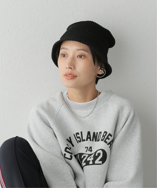 CLIPPER CASUALS（クリッパーカジュアル）の「【CLIPPER CASUALS/クリッパーカジュアル】ニットバゲットハット（ハット・レディース・ブラック/ベージュ/カーキ・FREE）」の2枚目の写真