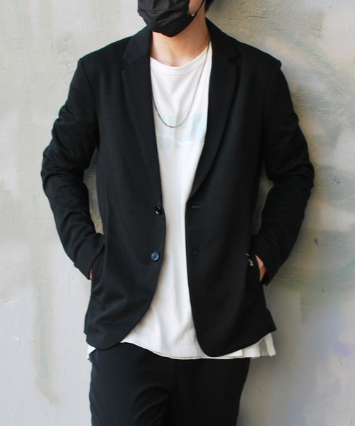 roarguns(ロアーガンズ)の「STRETCH DOUBLE JERSEY JACKET(テーラードジャケット・メンズ・ブラック系その他・3)」の2枚目の写真