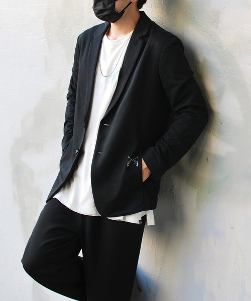 roarguns(ロアーガンズ)の「STRETCH DOUBLE JERSEY JACKET(テーラードジャケット・メンズ・ブラック系その他・3)」の6枚目の写真