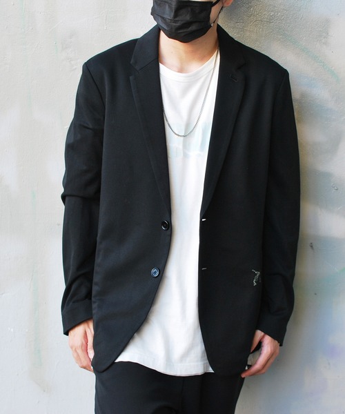 roarguns(ロアーガンズ)の「STRETCH DOUBLE JERSEY JACKET(テーラードジャケット・メンズ・ブラック系その他・3)」の14枚目の写真