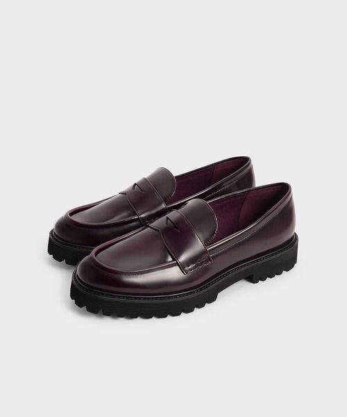 CHARLES & KEITH(チャールズ & キース)の「チャンキー ペニーローファー / Chunky Penny Loafers(ローファー・レディース・ブラック/ライトブラウン/バーガンディー・22.5cm/23cm/23.5cm/24.5cm/25cm/25.5cm)」の11枚目の写真