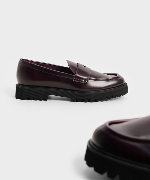 CHARLES & KEITH(チャールズ & キース)の「チャンキー ペニーローファー / Chunky Penny Loafers(ローファー・レディース・ブラック/ライトブラウン/バーガンディー・22.5cm/23cm/23.5cm/24.5cm/25cm/25.5cm)」の16枚目の写真
