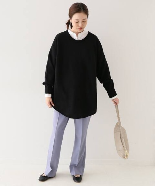 SLOBE IENA（スローブイエナ）の「ベーシックバンドカラーシャツ【手洗い可能】◆（シャツ/ブラウス・レディース・ホワイト/ネイビー・FREE）」の13枚目の写真