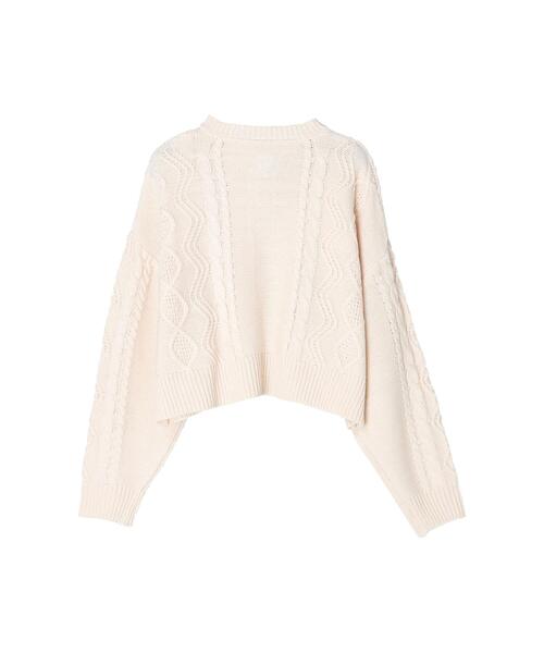 koe（コエ）の「ショート丈ニットカーディガン＊（カーディガン/ボレロ・レディース・ブラック/アイボリー/レッド・FREE）」の17枚目の写真