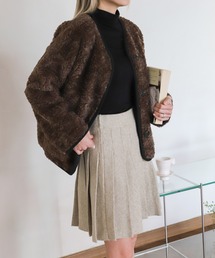 ニットプリーツセミAラインスカート