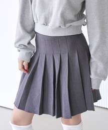 ニットプリーツセミAラインスカート