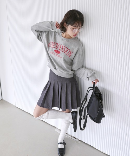 UNE MANSION（ユヌマンション）の「ニットプリーツセミAラインスカート（スカート・レディース・グレー/ベージュ/ブラック/ブラウン/ワインレッド/アイボリー/チャコール・FREE）」の8枚目の写真