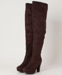 Liberty Doll / 9cmチャンキーヒールストームニーハイ美脚ブーツ (9039)
