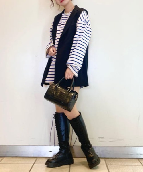 WEGO（ウィゴー）の「WEGO/テーラードベスト（ベスト・レディース・ブラック/ブラウン・FREE）」の5枚目の写真