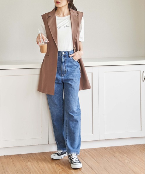 WEGO（ウィゴー）の「WEGO/テーラードベスト（ベスト・レディース・ブラック/ブラウン・FREE）」の11枚目の写真