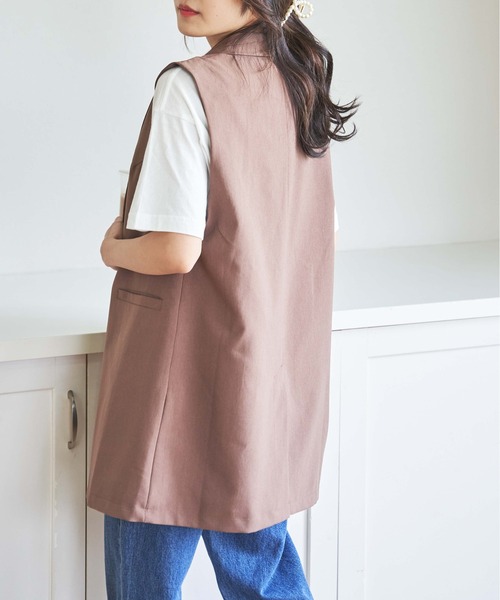 WEGO（ウィゴー）の「WEGO/テーラードベスト（ベスト・レディース・ブラック/ブラウン・FREE）」の8枚目の写真