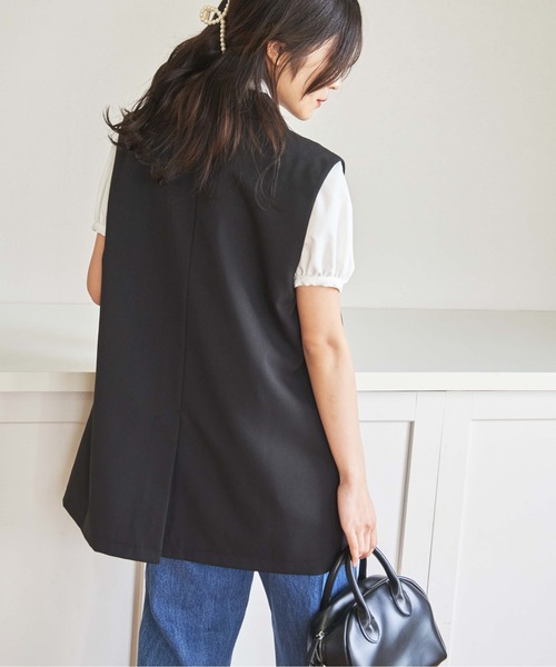 WEGO（ウィゴー）の「WEGO/テーラードベスト（ベスト・レディース・ブラック/ブラウン・FREE）」の14枚目の写真