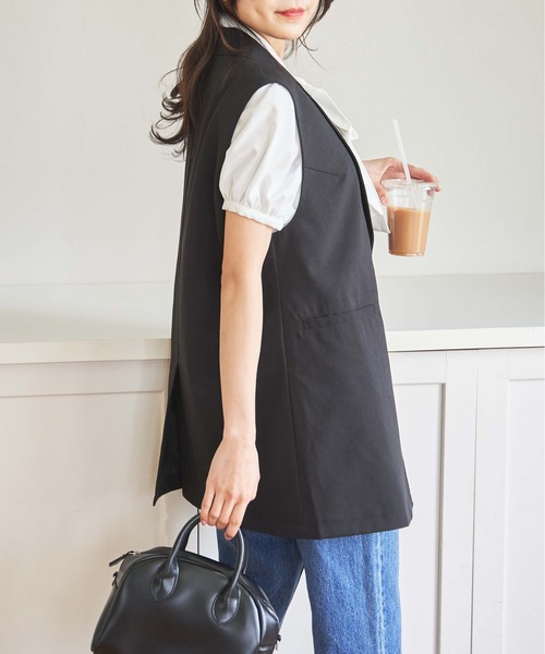 WEGO（ウィゴー）の「WEGO/テーラードベスト（ベスト・レディース・ブラック/ブラウン・FREE）」の12枚目の写真