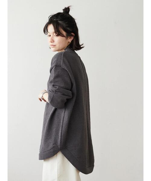 CRAFT STANDARD BOUTIQUE（クラフトスタンダードブティック）の「モールニット裾ラウンドチュニック　＊（ニット/セーター・レディース・チャコールグレー/ブラック/マスタード/ライトパープル・FREE）」の10枚目の写真