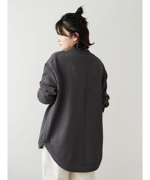 CRAFT STANDARD BOUTIQUE（クラフトスタンダードブティック）の「モールニット裾ラウンドチュニック　＊（ニット/セーター・レディース・チャコールグレー/ブラック/マスタード/ライトパープル・FREE）」の11枚目の写真