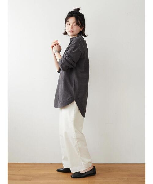 CRAFT STANDARD BOUTIQUE（クラフトスタンダードブティック）の「モールニット裾ラウンドチュニック　＊（ニット/セーター・レディース・チャコールグレー/ブラック/マスタード/ライトパープル・FREE）」の14枚目の写真