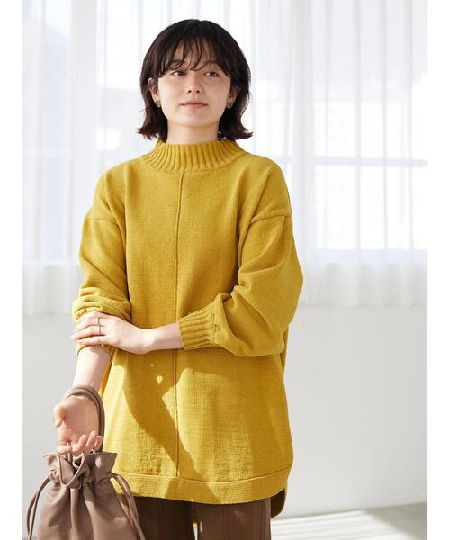 CRAFT STANDARD BOUTIQUE（クラフトスタンダードブティック）の「モールニット裾ラウンドチュニック　＊（ニット/セーター・レディース・チャコールグレー/ブラック/マスタード/ライトパープル・FREE）」の17枚目の写真