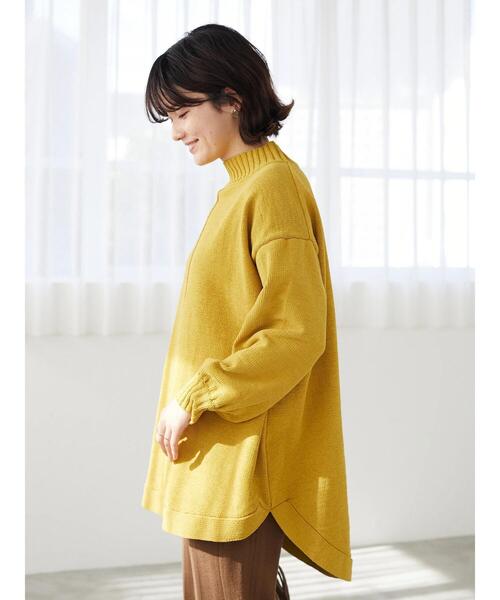 CRAFT STANDARD BOUTIQUE（クラフトスタンダードブティック）の「モールニット裾ラウンドチュニック　＊（ニット/セーター・レディース・チャコールグレー/ブラック/マスタード/ライトパープル・FREE）」の18枚目の写真