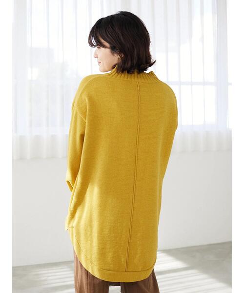CRAFT STANDARD BOUTIQUE（クラフトスタンダードブティック）の「モールニット裾ラウンドチュニック　＊（ニット/セーター・レディース・チャコールグレー/ブラック/マスタード/ライトパープル・FREE）」の19枚目の写真