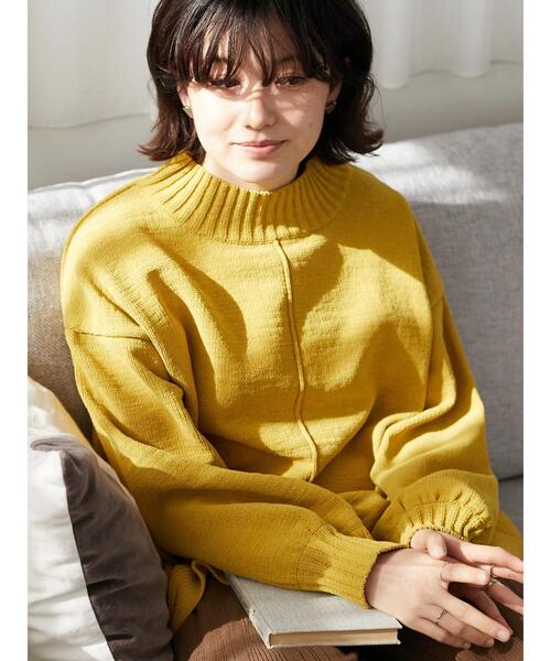 CRAFT STANDARD BOUTIQUE（クラフトスタンダードブティック）の「モールニット裾ラウンドチュニック　＊（ニット/セーター・レディース・チャコールグレー/ブラック/マスタード/ライトパープル・FREE）」の21枚目の写真