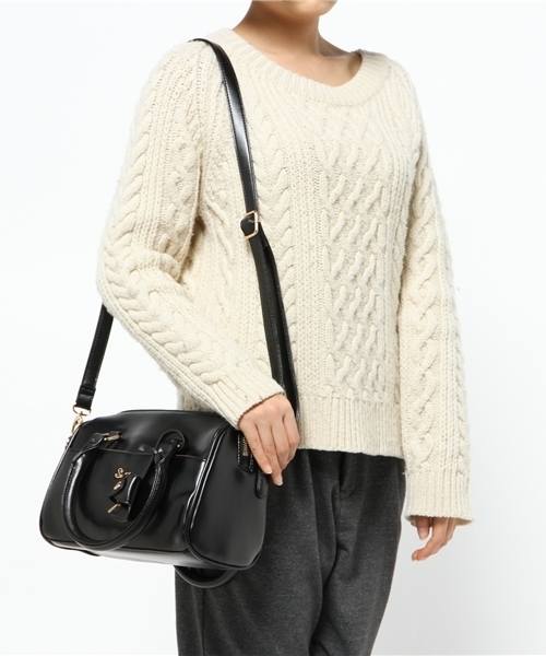OUTLET(アウトレット)の「【Ciaopanic】プレート2WAYミニBT(ボストンバッグ・レディース・ブラック/ネイビー/レッド・0)」の12枚目の写真