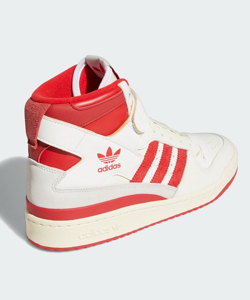 adidas（アディダス）の「フォーラム 84 ハイ [Forum 84 High] アディダスオリジナルス（スニーカー・メンズ・ホワイト×レッド・22.5cm/23.0cm/23.5cm/24.0cm/24.5cm/25.0cm/25.5cm/26.0cm/26.5cm/27.0cm/27.5cm/28.0cm/28.5cm/22.0cm）」の2枚目の写真