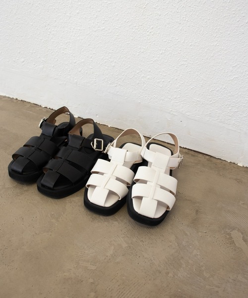 Shelly island(シェリーアイランド)の「グルカサンダル(サンダル・レディース・ホワイト/ブラック・M/L)」の15枚目の写真