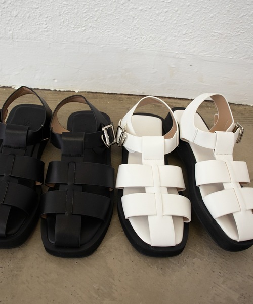 Shelly island(シェリーアイランド)の「グルカサンダル(サンダル・レディース・ホワイト/ブラック・M/L)」の16枚目の写真