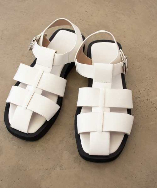 Shelly island(シェリーアイランド)の「グルカサンダル(サンダル・レディース・ホワイト/ブラック・M/L)」の17枚目の写真