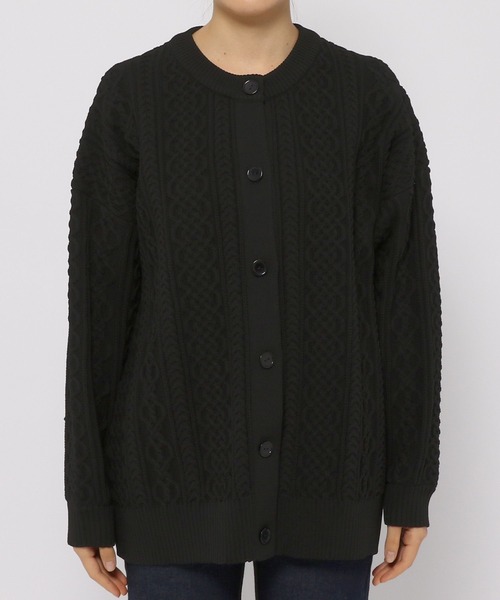 PAGEBOY（ページボーイ）の「マシュマロケーブルカーディガン2（ニット/セーター・レディース・ブラック/オフホワイト/イエロー/ブルー/グリーン・FREE）」の18枚目の写真