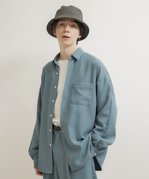 JUNRED（ジュンレッド）の「ライトスルーベーシックルーズシャツ（シャツ/ブラウス・メンズ・ブラック/ベージュ/グリーン系その他/ホワイト系その他・S/M/L）」の4枚目の写真