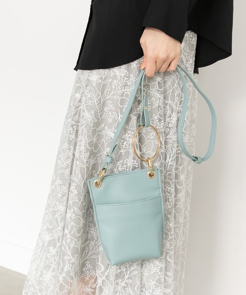 RANDA（ランダ）の「バングルリング2WAYミニポシェット（ショルダーバッグ・レディース・ホワイト/ブラック/ベージュ/ブラウン/ピンク/ブルー・FREE）」の5枚目の写真