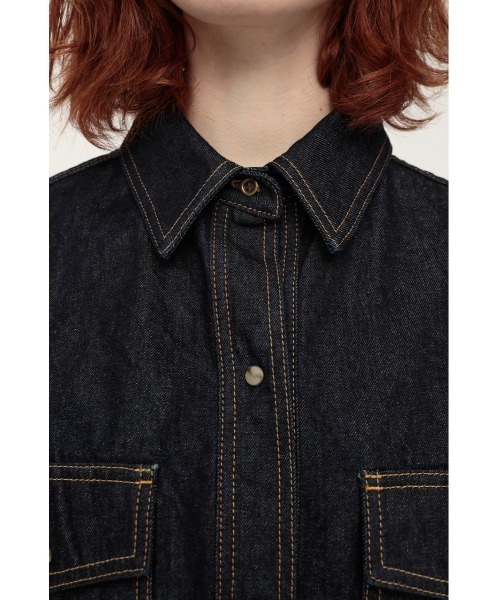 SLY（スライ）の「BENNY SH JK-A デニム シャツ ジャケット（デニムジャケット・レディース・ブルー・FREE）」の11枚目の写真