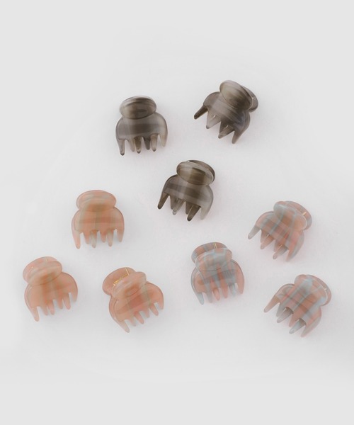 ANEMONE（アネモネ）の「マルチ柄ミニバンス[2個セット]（バレッタ/ヘアクリップ・レディース・ブラウン/ホワイト/グリーン/ピンク/ブラック/カーキ/ベージュ/ミント/オレンジ/パープル/グレー・FREE）」の19枚目の写真