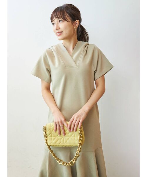 COTORICA（コトリカ）の「ショートスリーブマーメイドフードワンピース（ワンピース・レディース・ブラック/ネイビー/ベージュ・SMALL/MEDIUM）」の16枚目の写真