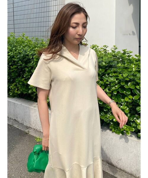 COTORICA（コトリカ）の「ショートスリーブマーメイドフードワンピース（ワンピース・レディース・ブラック/ネイビー/ベージュ・SMALL/MEDIUM）」の19枚目の写真