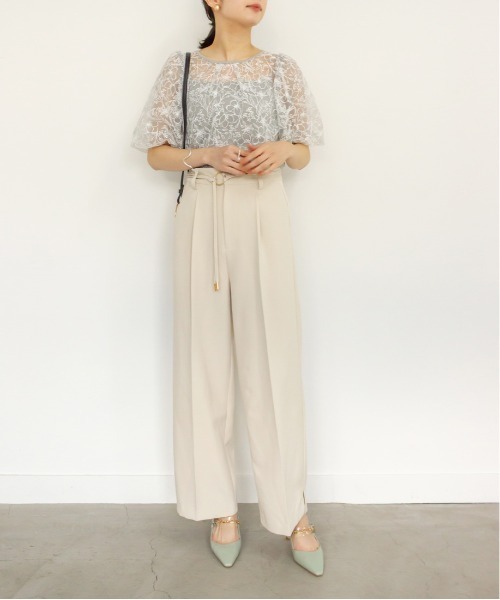 RANDA（ランダ）の「オリジナルフラワー刺繍ブラウス（シャツ/ブラウス・レディース・ピンク/ブルー/ブラウン・FREE）」の9枚目の写真