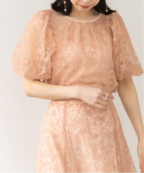 RANDA（ランダ）の「オリジナルフラワー刺繍ブラウス（シャツ/ブラウス・レディース・ピンク/ブルー/ブラウン・FREE）」の10枚目の写真