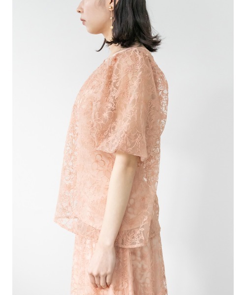 RANDA（ランダ）の「オリジナルフラワー刺繍ブラウス（シャツ/ブラウス・レディース・ピンク/ブルー/ブラウン・FREE）」の13枚目の写真