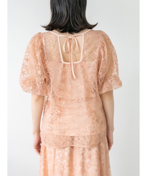 RANDA（ランダ）の「オリジナルフラワー刺繍ブラウス（シャツ/ブラウス・レディース・ピンク/ブルー/ブラウン・FREE）」の14枚目の写真