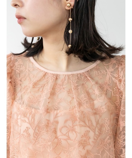 RANDA（ランダ）の「オリジナルフラワー刺繍ブラウス（シャツ/ブラウス・レディース・ピンク/ブルー/ブラウン・FREE）」の15枚目の写真