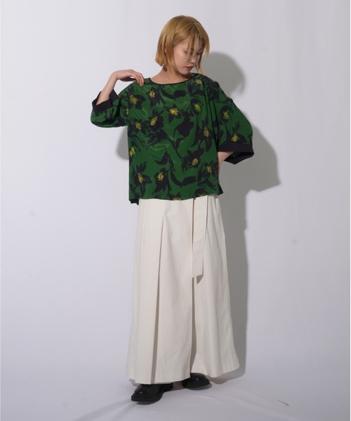 malla（マーラ）の「malla マーラ イペカビスコースブラウス（シャツ/ブラウス・レディース・ブラック/グリーン・FREE）」の9枚目の写真