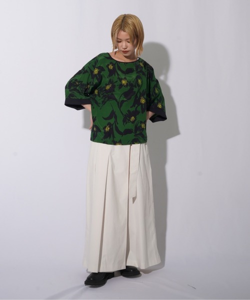 malla（マーラ）の「malla マーラ イペカビスコースブラウス（シャツ/ブラウス・レディース・ブラック/グリーン・FREE）」の11枚目の写真