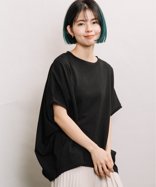 refinedworks（リファインドワークス）の「バンザイPO（Tシャツ/カットソー・レディース・ブラック/ベージュ/ブルー・FREE）」の2枚目の写真