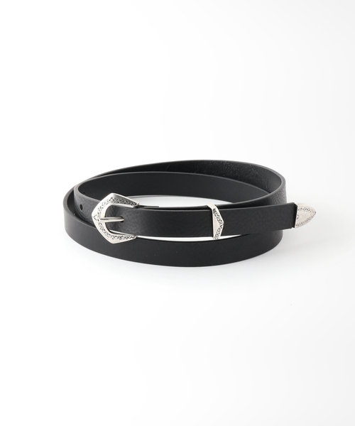 MAISON BOINET(メゾンボワネ)の「【MAISON BOINET / メゾン ボワネ】チップツキベルト(ベルト・メンズ・ブラック・9/8.5/XX-SMALL)」の1枚目の写真