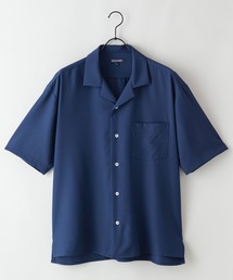 【BLUE STANDARD/ブルースタンダード】さらさらのびのび快適ファンクション 吸水速乾姓ドライ　2WAYストレッチ　UVカット　オープンカラーシャツ
