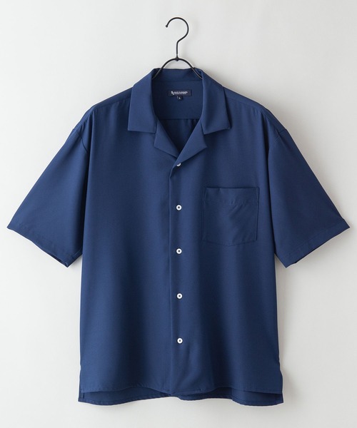 Blue Standard (ブルースタンダード)の「【BLUE STANDARD/ブルースタンダード】さらさらのびのび快適ファンクション 吸水速乾姓ドライ 2WAYストレッチ UVカット オープンカラーシャツ(シャツ/ブラウス・メンズ・チャコールグレー/ブラック/ベージュ/グリーン/ネイビー/ライトベージュ・MEDIUM/LARGE/X-LARGE)」の6枚目の写真