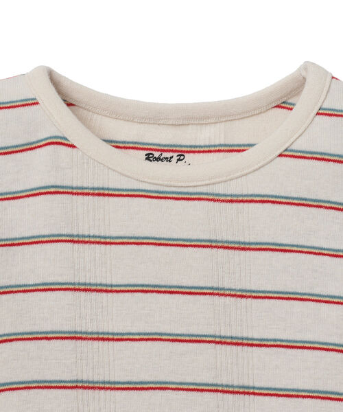 B:MING by BEAMS(ビーミングバイビームス)の「MILLER / レインボー ボーダー ロンパース(60~80cm)(ロンパース・キッズ・アイボリー・70-80cm/60-70㎝)」の4枚目の写真